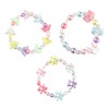ChungLong0593 3 Pcs Colorful Faux Pearl Resin Butterfly Bracelets Flowers