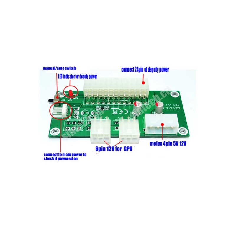 Micro SATA Cables Main Deputy Dual Power ON/OFF Switch Controller