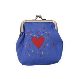 DD03861 Pouch, Small Purse, Wallet, Coin Purse, Mini Pouch, Cosmetic Pouch, Small Item, Cute, Stylish, Scandinavian Girls, Present [DJECO Zeko Lovely Purse Heart] (DD03861)