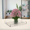 NIUBEE Acrylic Serving Tray 11x14 Inches -Spill Proof- Clear Decorative