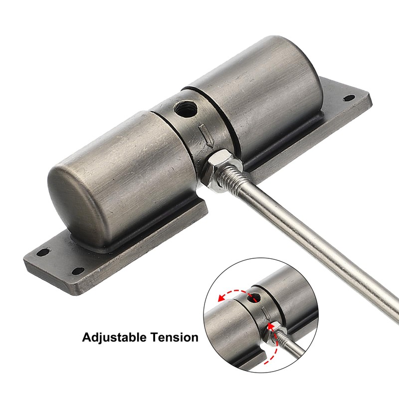 sourcing map Automatic Spring Door Closer Adjustable 40 lbs Self-Closing