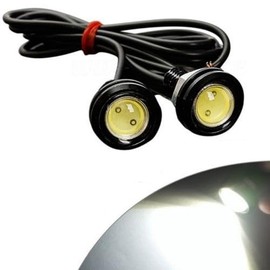 MSA LED Eagle Eye Daytime Running DRL 12V 10W Car Motorcycle Tail Light Lamp 16mm (Bright White, 2)