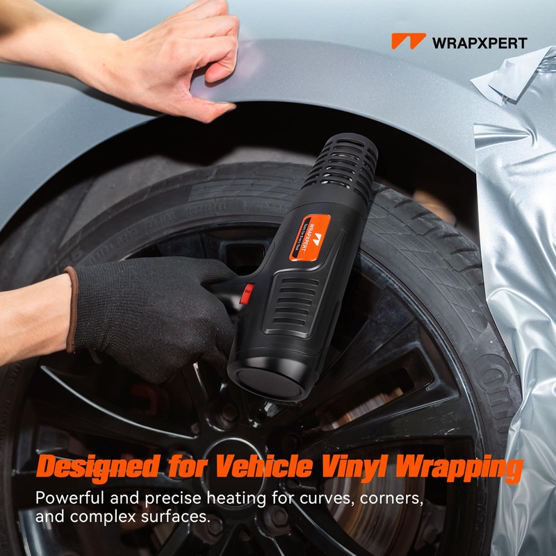 WRAPXPERT Heat Gun for Vinyl Wrap 1600W 122℉-1202℉ with 2