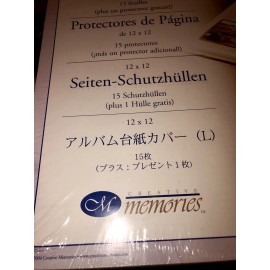 The Creative Memories Collection 12 x 12 Page Protectors 15 Sheets Refill Pack