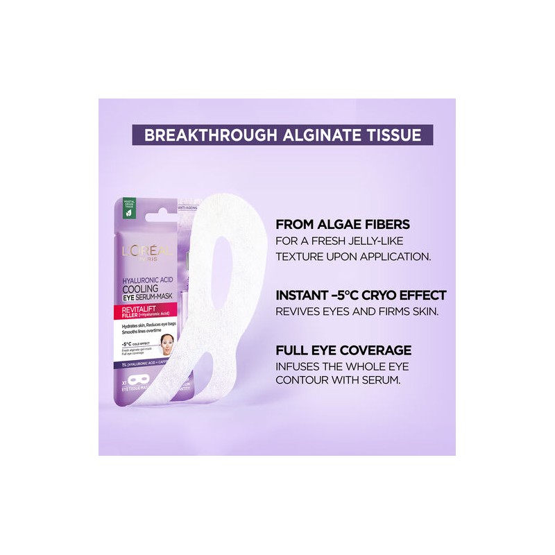 L'Oreal Revitalift Filler Hyaluronic Acid And Caffeine Eye Mask