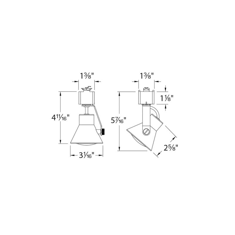 WAC Lighting, TK-103 Line Voltage Track Head with 8W GU10