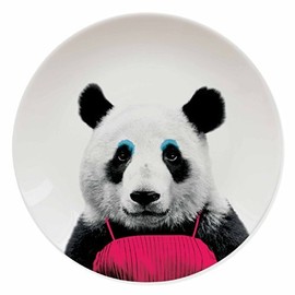 Mustard and Co. Wild Dining Kids Dinner Plate - Panda