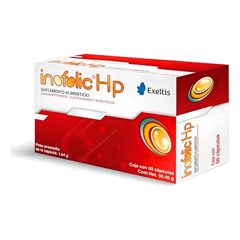 Inofolic Caja Cápsulas Sabor Myo Inositol Ácido Fólico