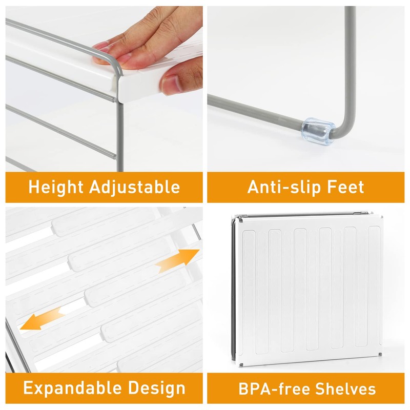 2 Pack Pantry Organization and Storage, Expandable Foil and Plastic