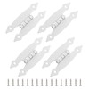 Rierdge 4 Pcs White Flush H-Hinges, Antique H-Shape Hinges for
