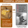 Bamboo Sofa Arm Tray 2-in-1 Couch Armrest Table with Detachable