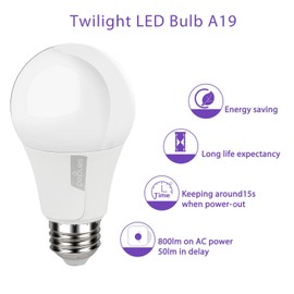 Sengled A19 LED 15 Seconds Delay-Off, 60W Equivalent, E26 Base Soft White 2700K Light Bulb, Suitable for Bedroom or Living Room, 1 Pack