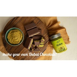 12.3oz(350g) BIND Pistachio Cream/Paste/Spread for Dubai Chocolate Filling,Glass Jar,Contains 25% pistachios,Pistachio Filling by AGADE