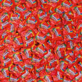 ASSORTIT X Skittles Collab Gummies Original Fun Size 1.5 LB Bulk Bag 25+ Packs Individually Wrapped Fruity Chewy Gummy Candy