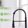 Matte Black Touchless Kitchen Faucet with Pull Down Sprayer, Motion