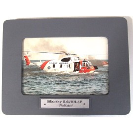 Framed 4" X 6" Print of a US Coast Guard Sikorsky HH-3F "Pelican" Helicopter.