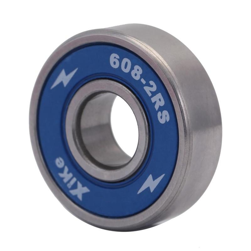 XiKe 8-Pack 608-2RS Skateboard Bearings, Blue, High-Speed 8x22x7mm, Durable Double