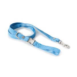 HUGO & HUDSON Tweed Dog Lead, Padded Handle Training Pet Leash, Blue, 1.2m Length x 2.5cm Width