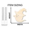Unfinished Wood Witch Ghost Shape Craft up to 46" 4"