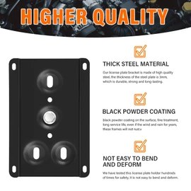 Front License Plate Holder No-Drill License Plate Bracket Mount Anti-Theft Frame Car Plate Holder fits for Toyota FJ Cruiser 2007-2014,Install in Seconds