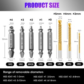 9Pcs Damaged Screw Extractor Set, Screw Remover and Extractor Bit Set, Adult Gifts for Men, General bit Set Double Ended for Damaged Broken Stripped Screws
