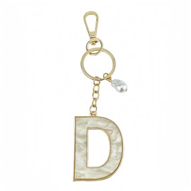 Unistybag Initial Keychain for Women Stainless Steel Gold Letter A-Z Keykhains Alphabet Novelty-key chain Bag Charms Purse Charms for Handbags