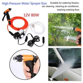 Electrical Washer Kit, 12V Car Wash Pump Easy to use Portable High Pressure Self-Priming Quick Car Cleaning Rinse Set for Auto RV Marine Home Garden and Vehicles