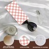 2Pcs Sunglass Eyeglass Glasses Case Soft PU Leather with Cleaning
