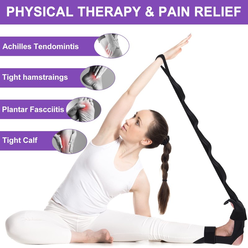 Yoga Stretching Strap,Peaken Flexstrap ​Leg Stretcher Strap with 7 Adjustable