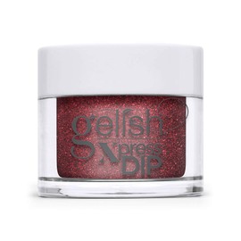 Gelish Xpress Dip Good Gossip Color Dip Powder, Red Nail Dip Powder, Red Nail Dip, 1.5 ounce.