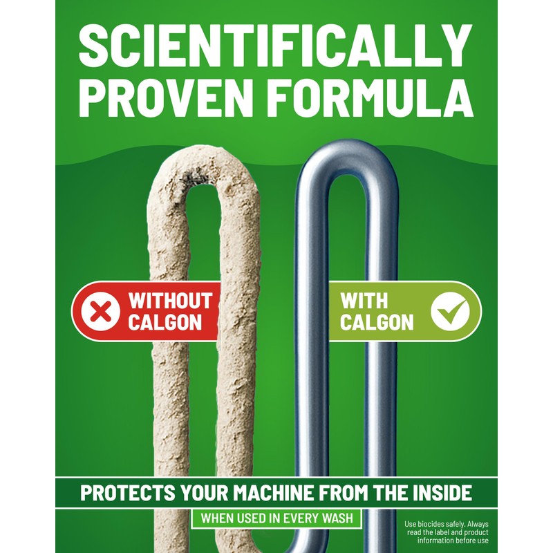 Calgon Hygiene Plus Washing Machine Cleaner & Limescale Remover, Water