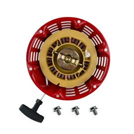 TURBOTUNITY GX390 Recoil Starter Pull Start for Honda GX340 GX610 GX620 11hp 13hp 28400-ZE3-W01 28400-ZE3-W01ZA and Clones 339c 389cc 420cc 439cc 459cc Red for Pressure Washers Generators etc.