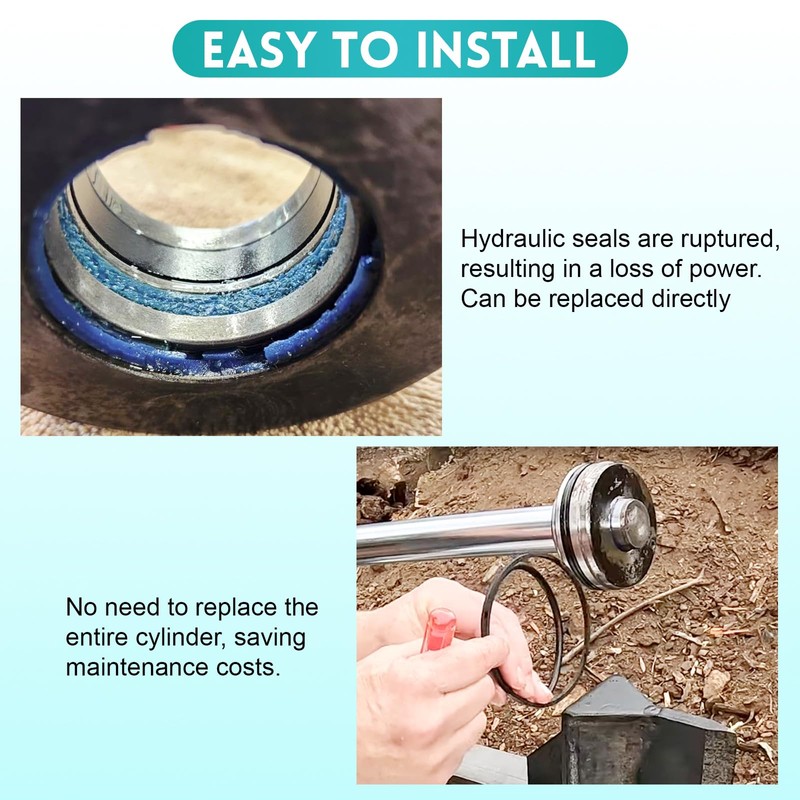 Hydraulic Log Splitter Cylinder Rebuild Seal Kit for 4.0" Bore