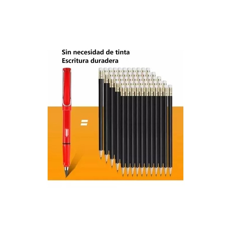 Innovaciones Pack 25 Lápices Infinitos Tornasol Magico Con Borrador