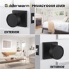 Goldenwarm Black Door Knobs, Matte Black Interior Door Knobs, Heavy