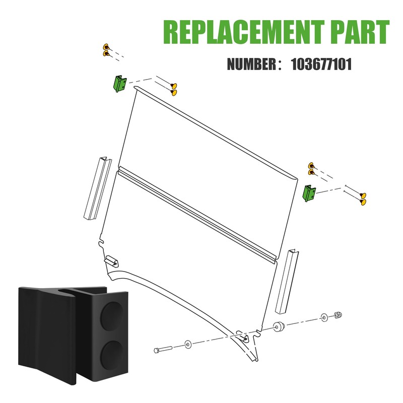 10L0L Golf Cart Windshield Retaining Clips for Club Car DS/Onward/Tempo/Precedent,