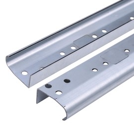 Zadery Heavy Duty 1 Pair Garage Door Vertical Track Kit with Connecting Plates and Screws, 7ft Galvanized Steel, 76" Length, Fits 2" Rollers, 4x38"