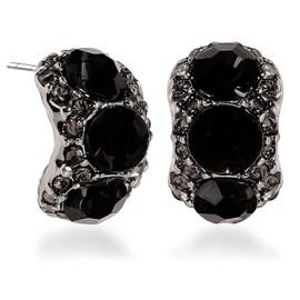 Chunk Hoop Earrings for Women Rhinestone Half Hoop Earrings Cystal Waterdrop Earrings Hollow Open Hoop Earrings Jewelry Gifts for Teen Girls