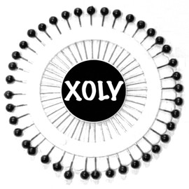 Quilting Pins Sewing Scarf Hijab Pearlized Straight Pins Colorful Head Fabric Cover Loose Pins Dressmaking DIY Art Craft Flower Decoration (Black Only)