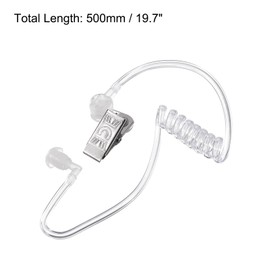 QUARKZMAN Ear Piece Headphones Earpiece Secret Agent Earpiece Costume Prop with Earphones Replacement Acoustic Tube for 2-Way Radio Audio Headphones Pack of 12