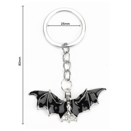 OBEISN Alloy Bat Keyring, Elegant Gift for Women, Birthday Gifts and Small Gifts, Gifts for Girlfriends, Sisters or Colleagues, Silver1, S