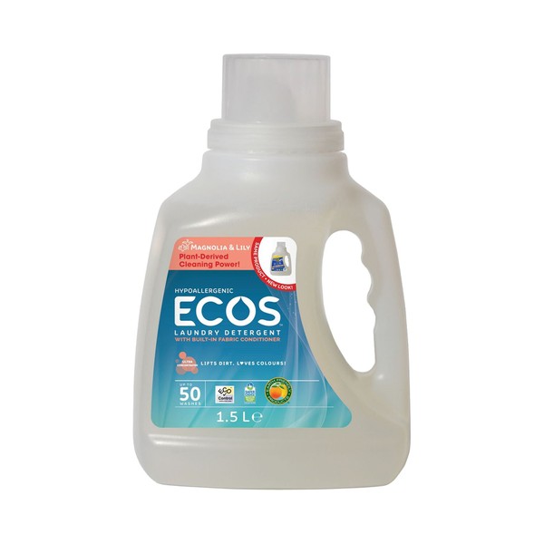 Earth Friendly Products Ecos Liquid Detergent, Magnolia & Lily, 50 Ounce