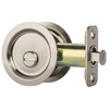 Dynasty Hardware Pocket Door Latch, Round Sliding Handle for Bathroom