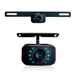 10 LED Back Up Camera - Reliable Backup Camera for Car - Two Installation Option License Plate Mount and Bracket Mount - Ideal Rear View Reverse Camera - AutoSky