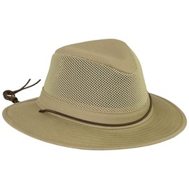 Stormy Kromer The Mesh Hiker – 2-1/2” Brim Mesh Sun Hat with UPF 50 Protection Khaki