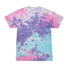 Colortone Tie Dye T-Shirt for Women and Men, Small, Cotton Candy