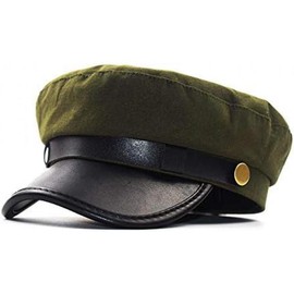 Chauffeur Hat for Men Women Classic Vintage Newsboy Cap Costume Hats Beret Cap - Color: Army Green, Size: One Size