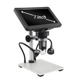 DM9 7'' LCD Digital Microscope 1200X, 1080P Coin Microscope Magnifier, 1080P Coin Microscope with 12MP Sensor, Wired Remote, 8 LED Lights, Soldering Electronic Microscope, PC View.(DM9-A/7 iNCH)