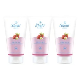 Crema de Manos Sheló Nabel con Fresa, Pack de 3 Hidratantes para Todo Tipo de Piel