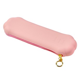 AWINNER Reise-Make-up-Pinselhalter, tragbare Silikon-Make-up-Tasche, Organizer, Pinseletui mit herausfallendem Reißverschluss, weiche Kosmetiktasche, Reiseutensilien, Pink, Modern